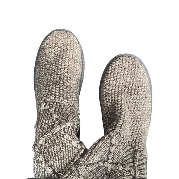 UGG Lattice Cardy Knit Boots Gray Women’s 10 Tall Slouch Winter Cozy Cottagecore - Picture 7 of 9